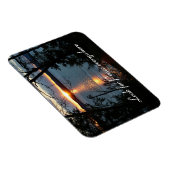 Zonsondergang over bos meer flexibele magneet (Rechterzijde)