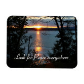 Zonsondergang over bos meer flexibele magneet (Horizontaal)