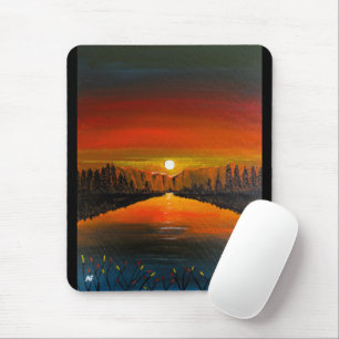 Zonsondergang over Canyon Lake Schilderij van Alfr Muismat