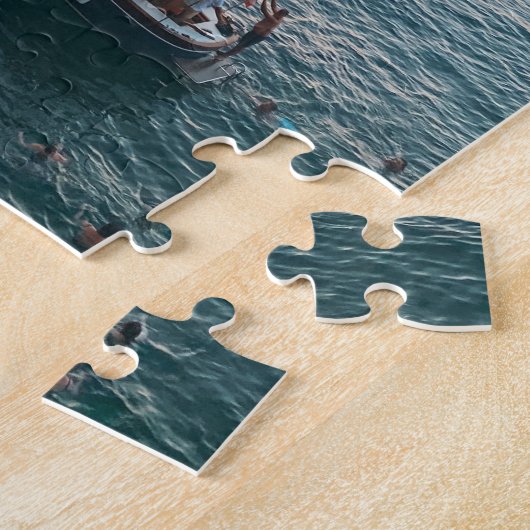 Zonsondergang over Cliffside in Polignano a Mare, Legpuzzel (Zijkant)