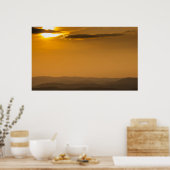 Zonsondergang over de Allegheny Mountains, West Vi Poster (Keuken)