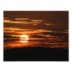 Zonsondergang over de baai fotoprint foto afdruk