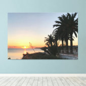Zonsondergang over de baai van Armacao de Pera Alg Canvas Afdruk (Insitu (Houten vloer))