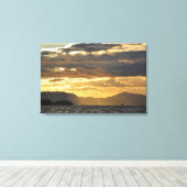 Zonsondergang over de baai van Ketchikan Canvas Afdruk (Insitu (Houten vloer))