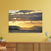 Zonsondergang over de baai van Ketchikan Canvas Afdruk (Insitu (Woonkamer))