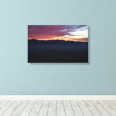 Zonsondergang over de bergen in Zuid-Oregon Canvas Afdruk (Insitu (Houten vloer))