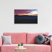 Zonsondergang over de bergen in Zuid-Oregon Canvas Afdruk (Insitu (Woonkamer))