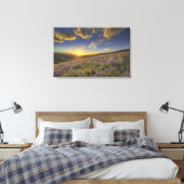 Zonsondergang over de Bitterroot Mountains en uitg Canvas Afdruk (Insitu (Slaapkamer))