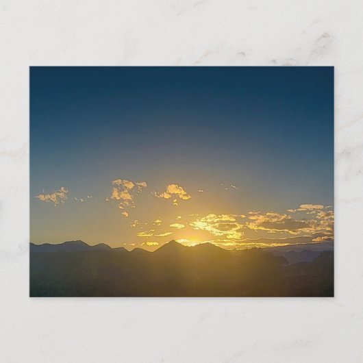 Zonsondergang over de Crazy Mountains, Montana Briefkaart (Voorkant)