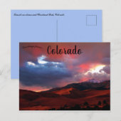 Zonsondergang over de duinen en Cleveland Peak Col Briefkaart (Voorkant / Achterkant)