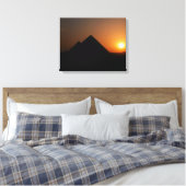 Zonsondergang over de Grote Piramide - Canvas Prin Afdruk (Insitu (Slaapkamer))