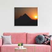 Zonsondergang over de Grote Piramide - Canvas Prin Afdruk (Insitu (Woonkamer))
