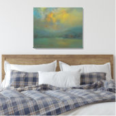 Zonsondergang over de heuvels (door Glenn Cooper H Canvas Afdruk (Insitu (Slaapkamer))