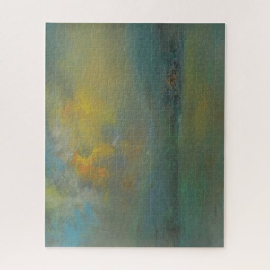 Zonsondergang over de heuvels (door Glenn Cooper H Legpuzzel (Verticaal)