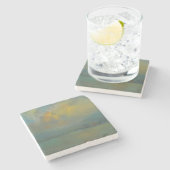 Zonsondergang over de heuvels (door Glenn Cooper H Stenen Onderzetter (Zijkant)