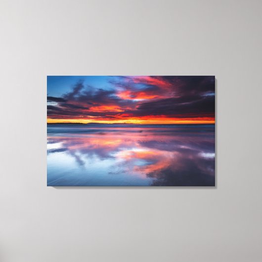 Zonsondergang over de Kanaaleilanden, CA Canvas Afdruk (Voorkant)