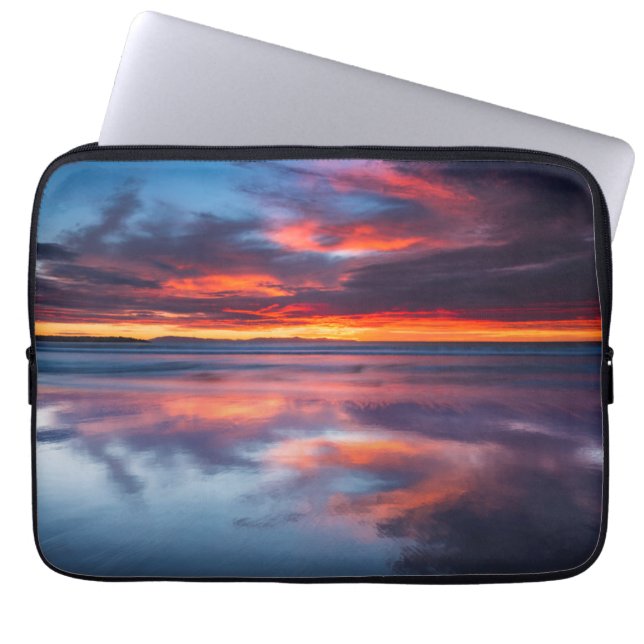Zonsondergang over de Kanaaleilanden, CA Laptop Sleeve (Voorkant)