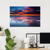 Zonsondergang over de Kanaaleilanden, CA Poster (Thuiskantoor)