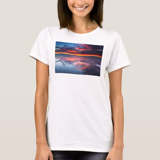 Zonsondergang over de Kanaaleilanden, CA T-shirt (Voorkant)