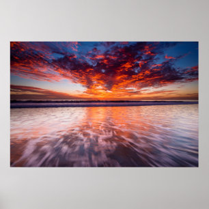 Zonsondergang over de Kanaaleilanden Poster