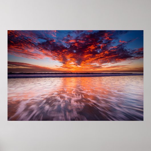 Zonsondergang over de Kanaaleilanden Poster (Voorkant)