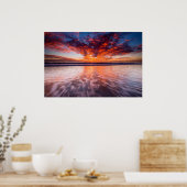 Zonsondergang over de Kanaaleilanden Poster (Keuken)