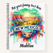 Zonsondergang over de levendige kunstscene van New Notitieboek (Voorkant)