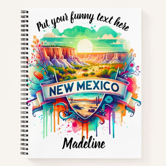 Zonsondergang over de levendige kunstscene van New Notitieboek (Voorkant)