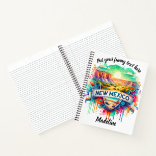 Zonsondergang over de levendige kunstscene van New Notitieboek