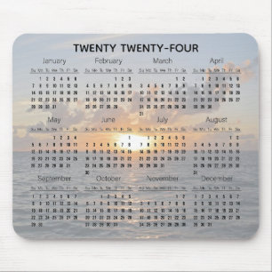 Zonsondergang over de Ocean Design Kalender 2024 Muismat