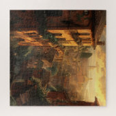 Zonsondergang over de oude Italiaanse heuvels Puzz Legpuzzel (Horizontaal)