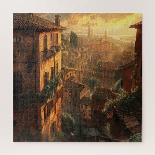 Zonsondergang over de oude Italiaanse heuvels Puzz Legpuzzel (Verticaal)