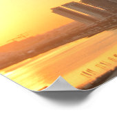 Zonsondergang over de skyline van Doha, Qatar Poster (Hoek)