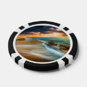 Zonsondergang over de Spaanders van de Pook van Poker Chips (Enkel)