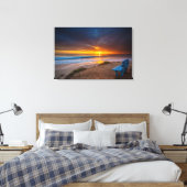 Zonsondergang over de Stille Oceaan Canvas Afdruk (Insitu (Slaapkamer))