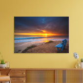 Zonsondergang over de Stille Oceaan Canvas Afdruk (Insitu (Woonkamer))