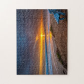 Zonsondergang over de Stille Oceaan Legpuzzel (Verticaal)