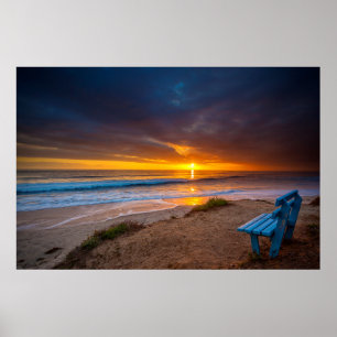 Zonsondergang over de Stille Oceaan Poster