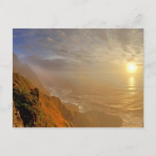 Zonsondergang over de Stille Oceaan vanaf Heceta Briefkaart
