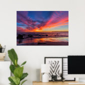 Zonsondergang over de Stille Oceaan vanuit Coronad Poster (Thuiskantoor)