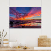 Zonsondergang over de Stille Oceaan vanuit Coronad Poster (Keuken)