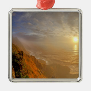 Zonsondergang over de Stille Oceaan vanuit Heceta Metalen Ornament