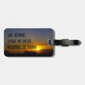 Zonsondergang over de vallei bagagelabel (Achterkant horizontaal)