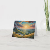 Zonsondergang over de vallei bedankkaart (Voorkant)