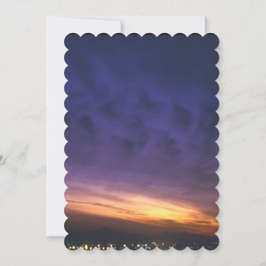 zonsondergang over de woestijn bruiloft uitnodigin kaart (Achterkant)