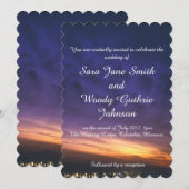 zonsondergang over de woestijn bruiloft uitnodigin kaart (Voorkant / Achterkant)