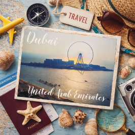Zonsondergang over Dubai – Stad van Wonderen Briefkaart