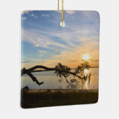 Zonsondergang over East Bay Keramisch Ornament (Rechts)