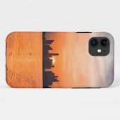 Zonsondergang over een kuststad - waterverf Case-Mate iPhone case (Achterkant (horizontaal))