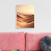 Zonsondergang Over Eindeloze Duinen Canvas Afdruk (Insitu (Woonkamer))